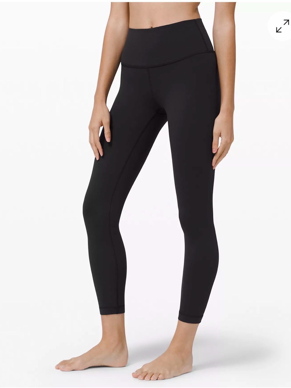 lululemon athletica “Wunder Under” Black High-Waist Leggings-size 12